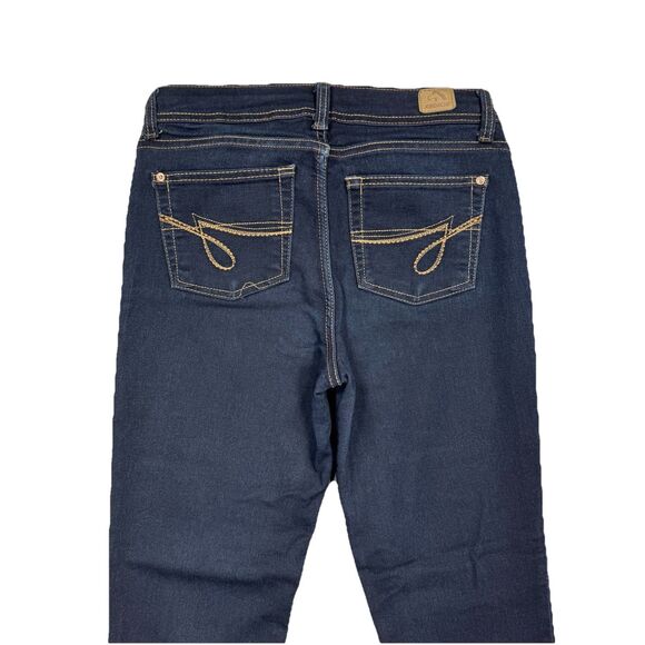 Jordache Skinny Jeans Womens 6 Dark Blue Denim Stretch Measures 28 x 30 - Picture 7 of 8